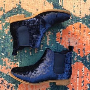 TOMS - Size 8 - Blue Velour